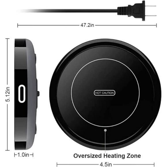 Smart Coffee Warmer, Auto On/Off Gravity-induction Mug Warmer (Black) - Picture 2 of 6